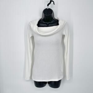 Enza Costa NEW Women's Sweater Knit Off The Shoulder Top *READ* Size M White
